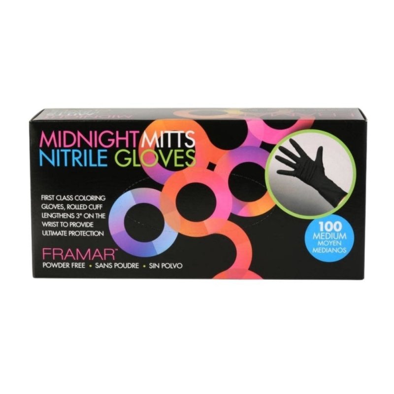 Framar Midnight Mitts Guanti Nitrile 100PZ - Planethair 