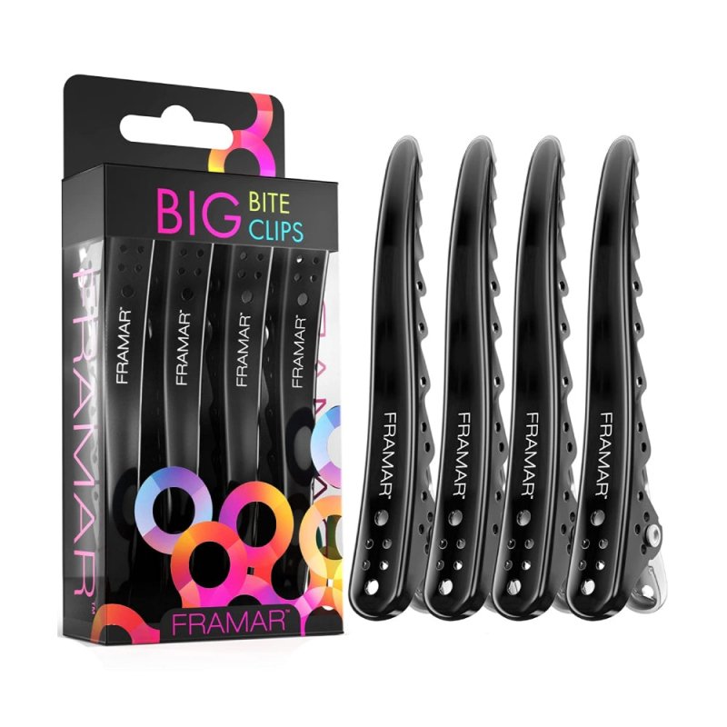 Framar Big Bite Clips Fermacapelli 4PZ - Planethair 