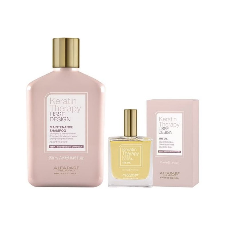 Alfaparf Keratin Therapy Kit Shampoo e Olio - Planethair 
