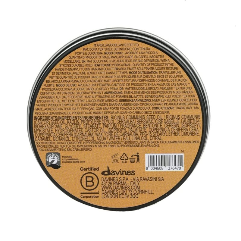 Davines Pasta & Love Styling Clay Argilla Modellante per Capelli 50ml - Planethair 