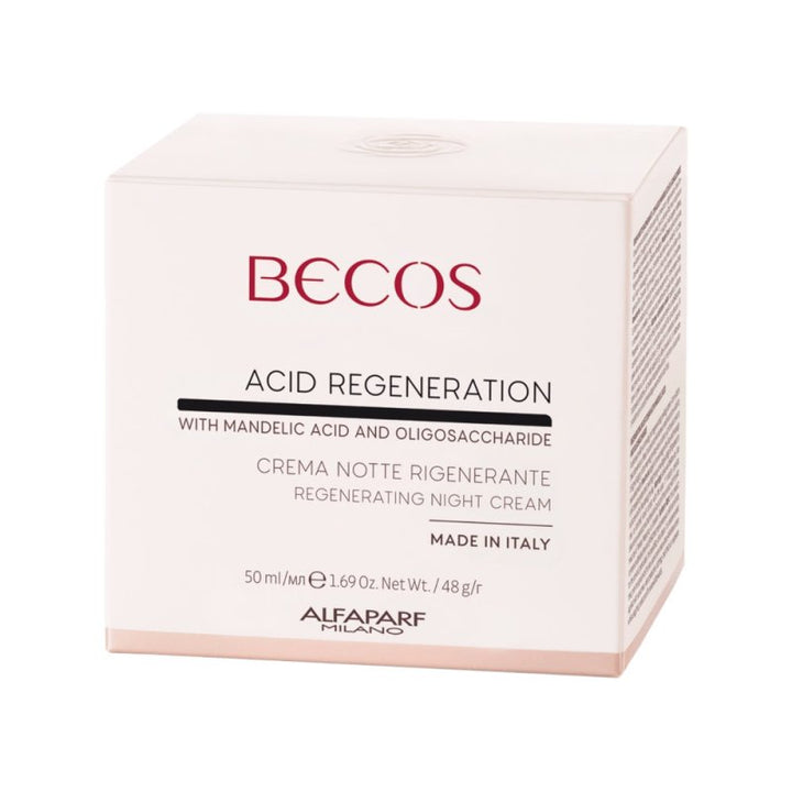 Becos Acid Regeneration Crema Viso Notte Rigenerante 50ml - Antirughe Antietà