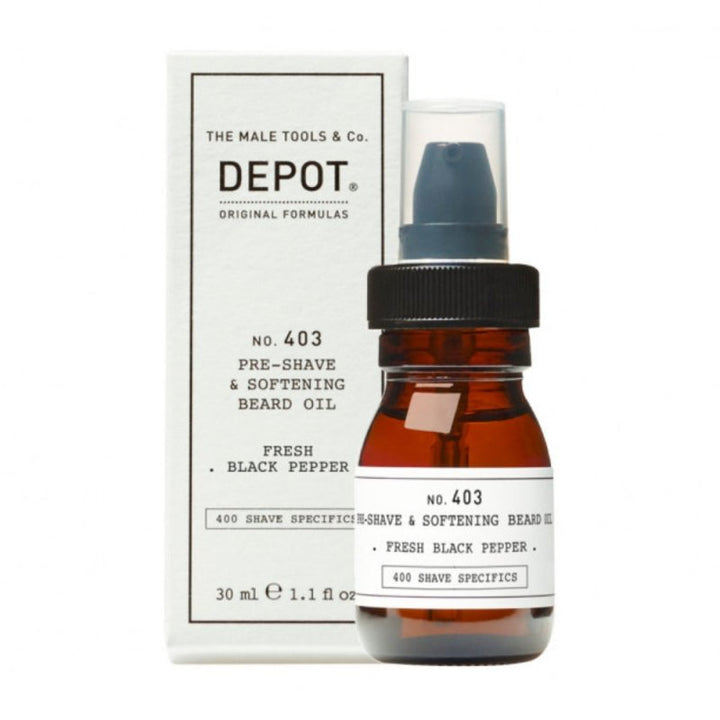 Depot No. 403 Pre-Shave Softening Beard Olio Pre Barba - Planethair 