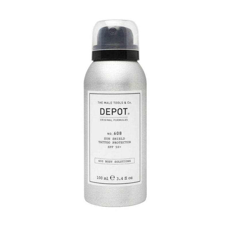 Depot No. 608 Sun Shield Tattoo Protector SPF50+ spray solare 100ml - Planethair 