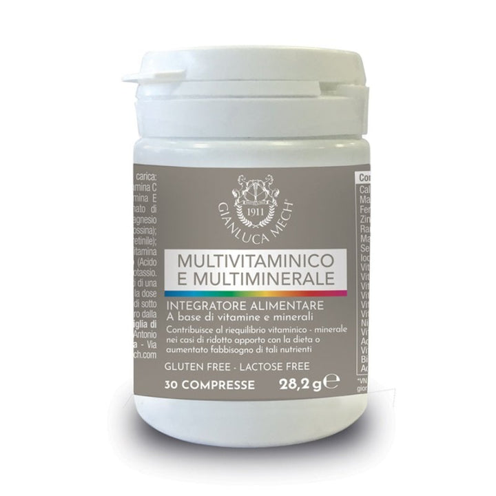 Gianluca Mech Integratori Multivitaminico e Multiminerale 30 compresse - Planethair 