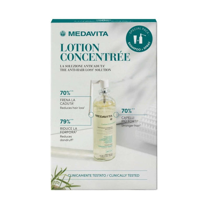 Medavita Lotion Concentree Special Kit Anticaduta Spray e Shampoo - Caduta Capelli