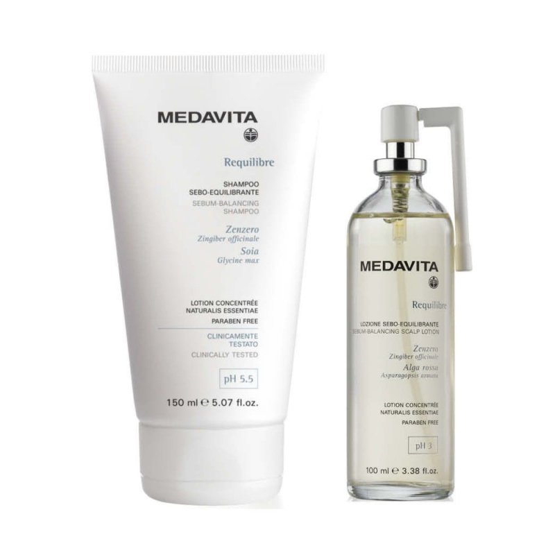 Medavita Requilibre Special Kit Cute Seborroica Spray e Shampoo - Planethair 