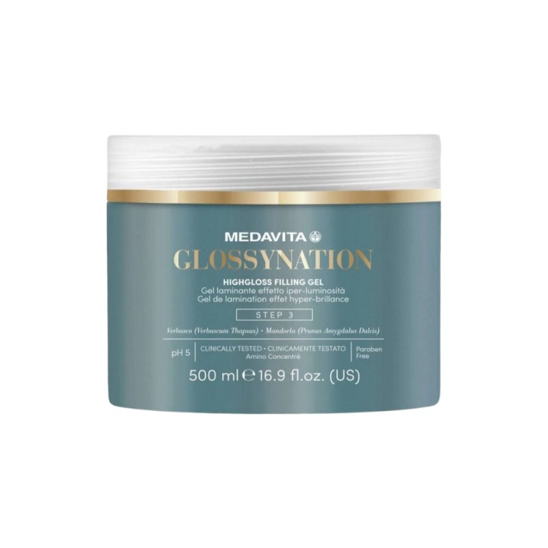 Medavita Glossynation Highgloss Filling Gel  Laminazione Capelli 500ml - Planethair 