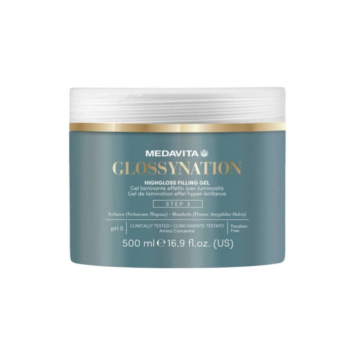 Medavita Glossynation Highgloss Filling Gel  Laminazione Capelli 500ml - Planethair 