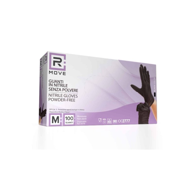 RMove Guanti Monouso in Nitrile Senza Polvere 100 Pezzi - Planethair 