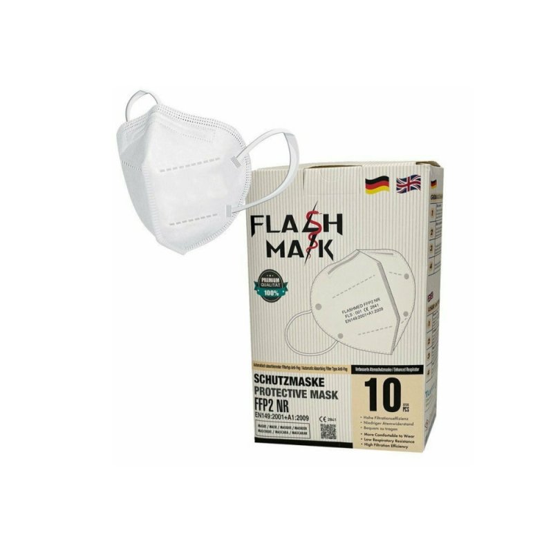 Flash Mask Maschera Protettiva Nera FFP2 10 Pezzi - Monouso