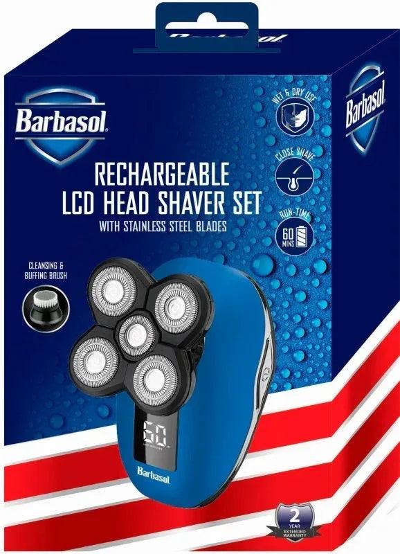 Barbasol Rechargeable LCD Head Shaver Set rasoio - Planethair