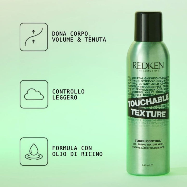 Redken Touchable Texture schiuma volumizzante 200ml Redken
