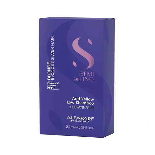 Alfaparf Milano Semi di Lino Blonde Anti Yellow Low Shampoo Antigiallo Professionale 250ml - Planethair