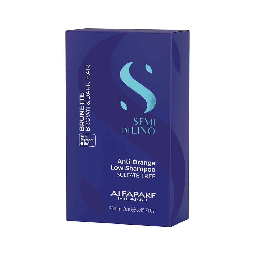 Alfaparf Milano Semi di Lino Brunette Anti Orange Low Shampoo Antiarancio 250ml - Planethair 