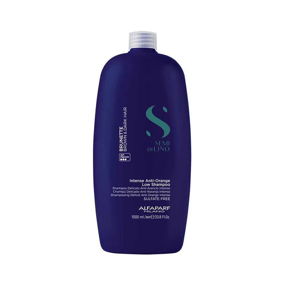 Alfaparf Milano Semi di Lino Brunette Intense Anti Orange Low Shampoo Antirancio 1000ml - Planethair 