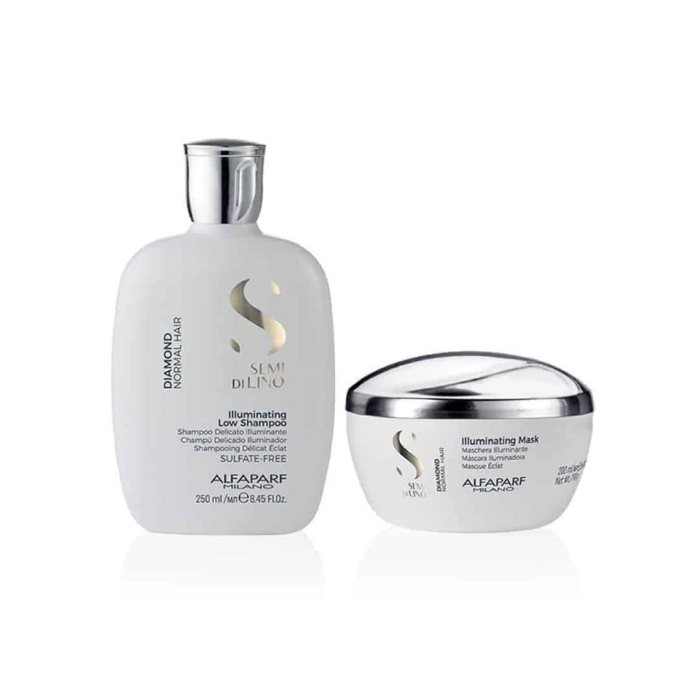 Alfaparf Semi di Lino Diamond Kit Shampoo e Maschera - Planethair 