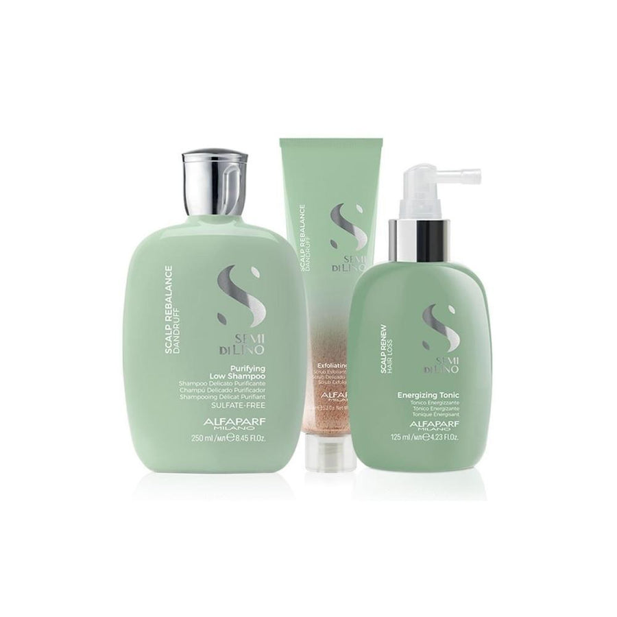 Alfaparf Semi di Lino Kit Scalp Renew antiforfora - Planethair 