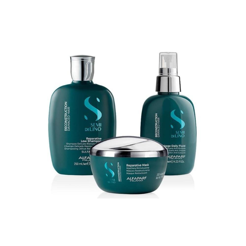 Alfaparf Semi di Lino Reconstruction Kit Capelli danneggiati - Planethair 