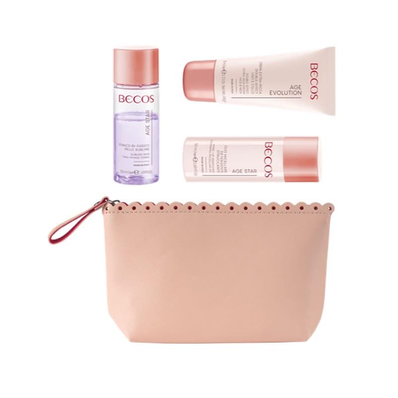 Becos Beauty Routine Age Evolution Kit crema viso tonico e detergente - Antirughe Antietà - 30/40