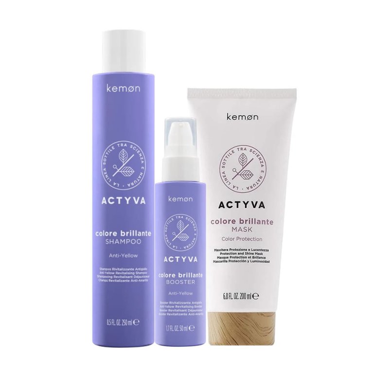 Kemon Actyva Colore Brillante Kit Antigiallo Capelli - Planethair 