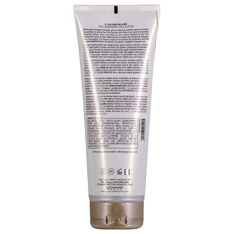 Il Salone Milano Yellow Remover Shampoo antigiallo 250ml - Planethair 