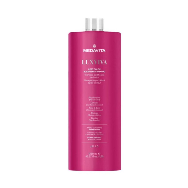 Medavita Luxviva Post Color Acidifying Shampoo capelli colorati 1250ml - Planethair 
