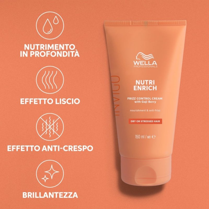 Wella Invigo Nutri Enrich Frizz Control Cream capelli secchi 150ml - Planethair 