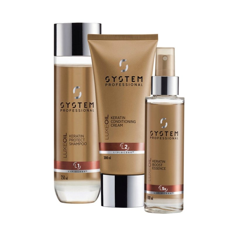 System Professional Luxe Oil Kit Shampoo Balsamo e Spray - Planethair 