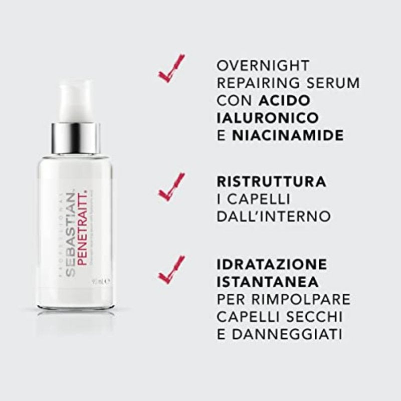 Sebastian Penetraitt Overnight Repairing Serum con Acido Ialuronico - Planethair 
