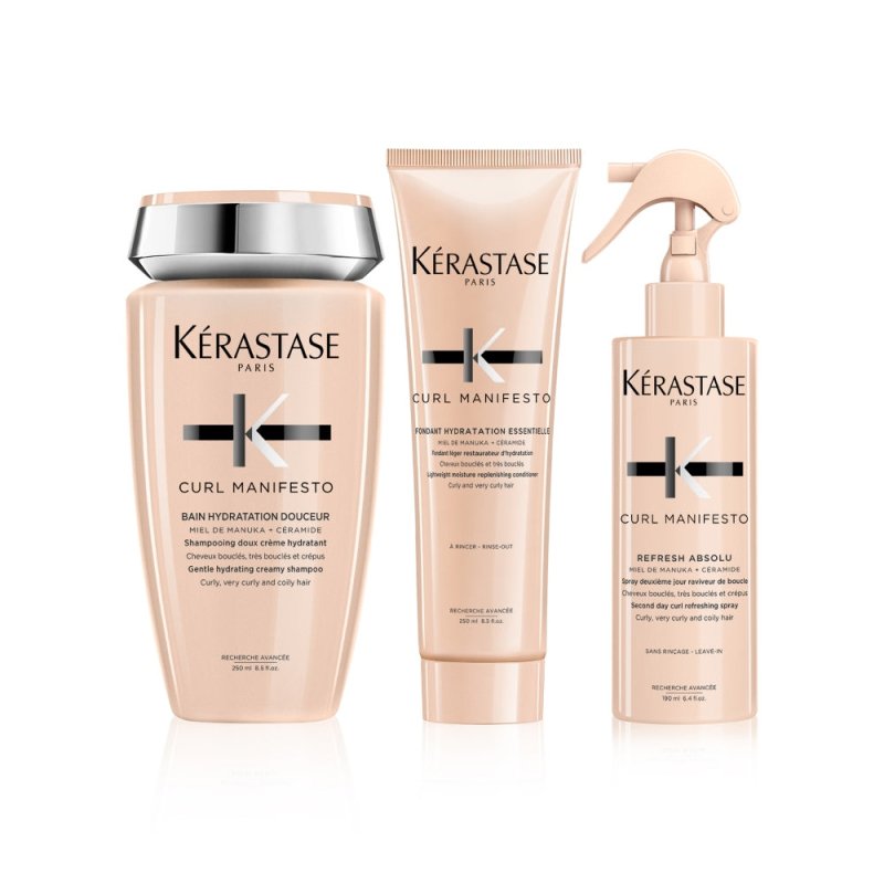 Kerastase Curl Manifesto Kit Shampoo Balsamo e Spray - Planethair 