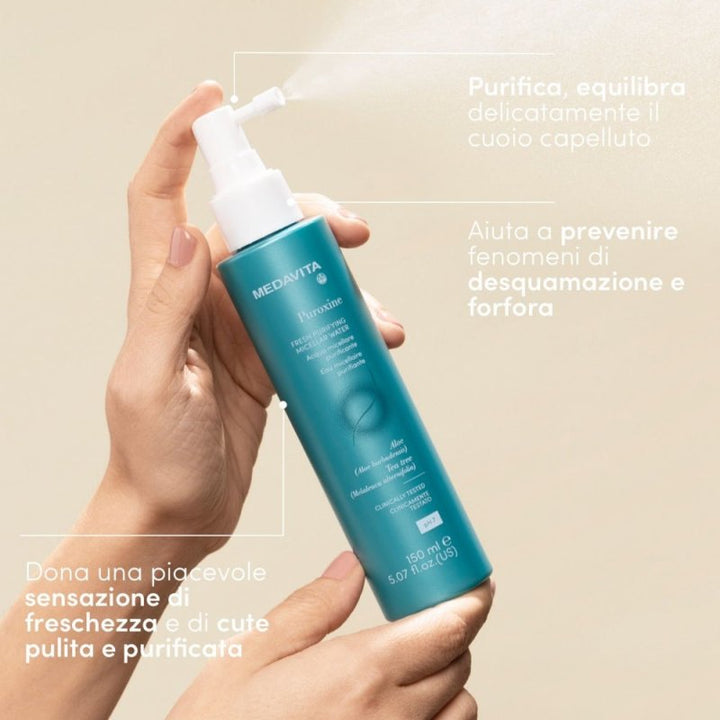 Medavita Puroxine Fresh Purifying Micellar Water cuoio capelluto 150ml - Planethair 