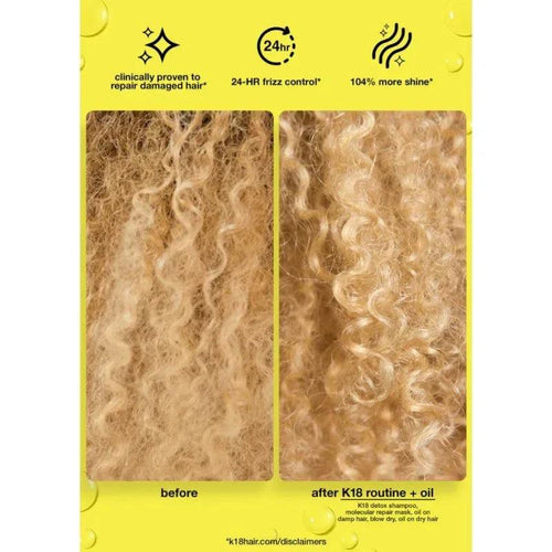 K18 Molecular Repair Hair Oil Anticrespo 30ml – Olio Riparatore Protettivo - Planethair
