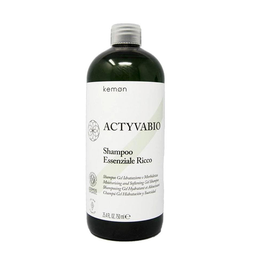 Kemon Actyvabio Shampoo Essenziale Ricco 750ml - Capelli Secchi - Bio e Naturali