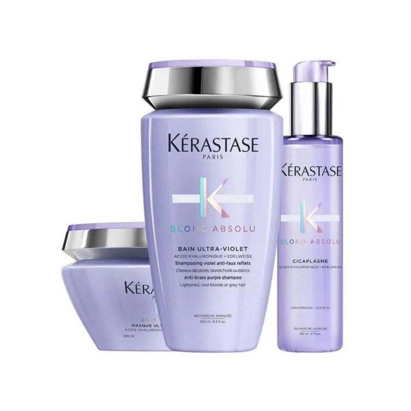 Kerastase Blond Absolu Kit Trio Antigiallo Capelli - Planethair 