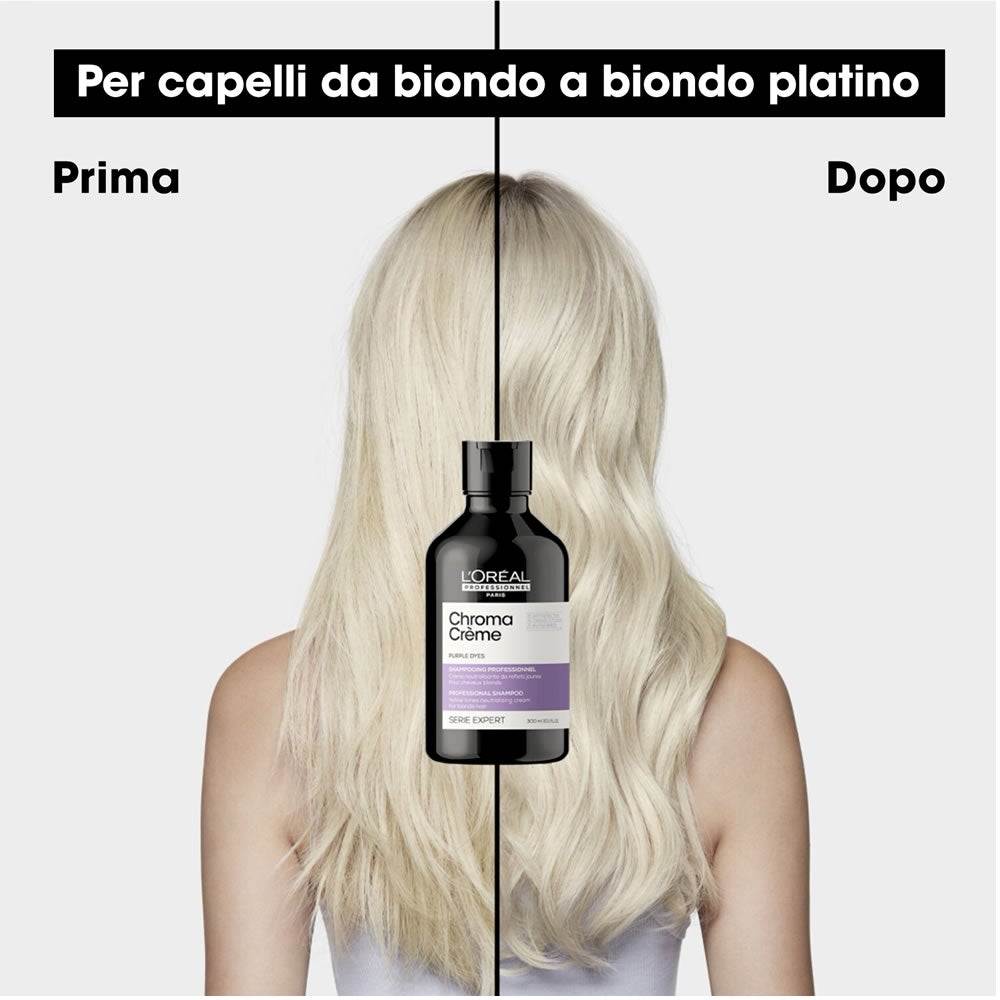 L'Oreal Professionnel Serie Expert Chroma Creme Purple Shampoo Antigiallo - Planethair 