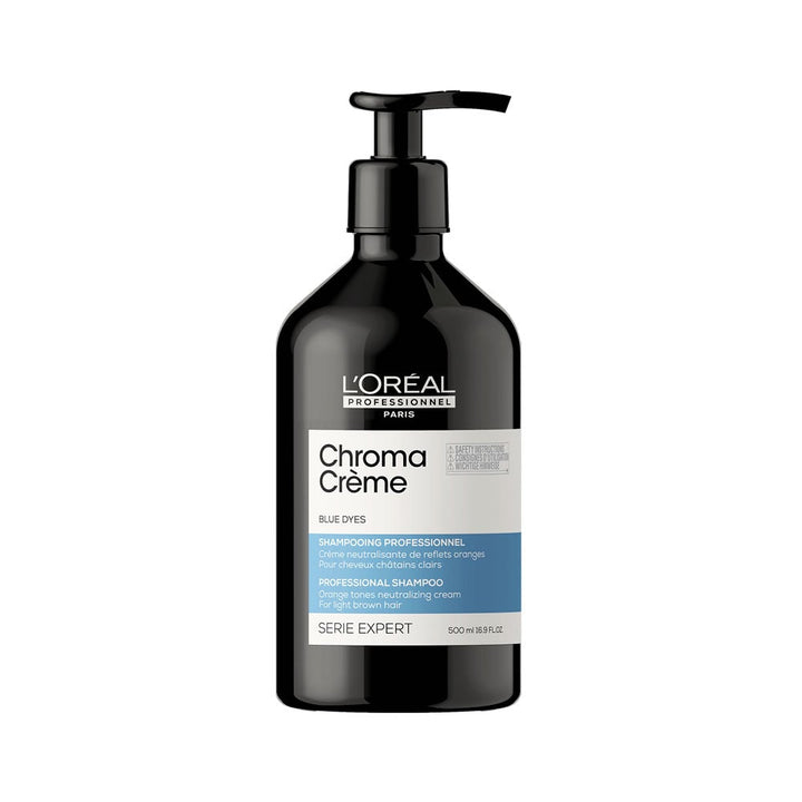 L'Oreal Professionnel Serie Expert Chroma Creme Blue Shampoo Anti Arancio Capelli Castani - Planethair 