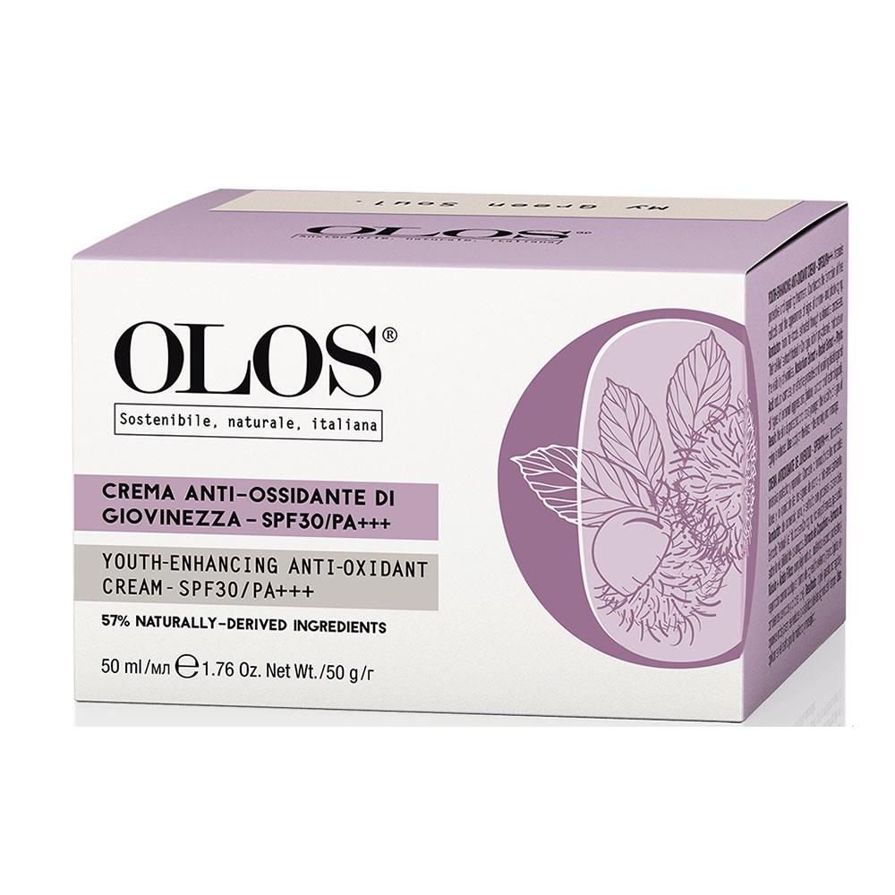 Olos Crema Anti Ossidante di Giovinezza SPF 30/PA+++ 50ml - Planethair 