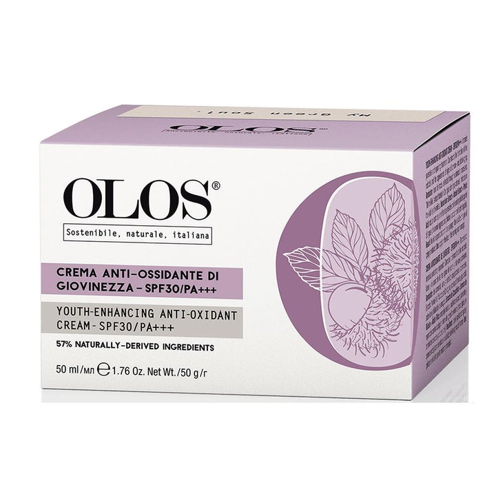 Olos Crema Anti Ossidante di Giovinezza SPF 30/PA+++ 50ml - Planethair 