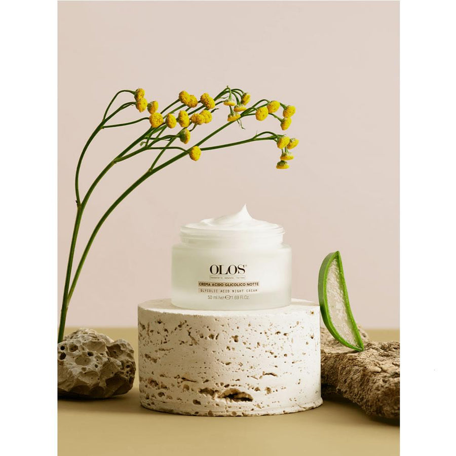 Olos Crema Viso Acido Glicolico Notte 50ml - Planethair 