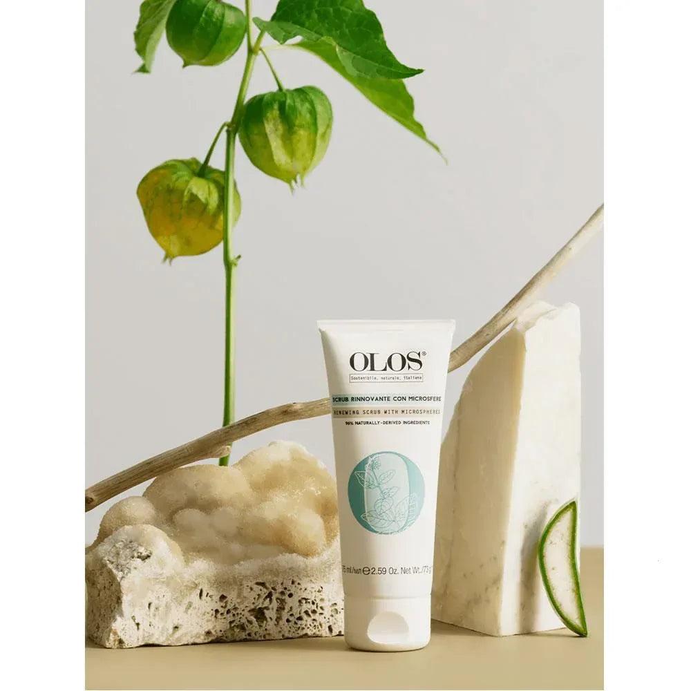 Olos Scrub Viso Rinnovante con Microsfere 75ml - Planethair
