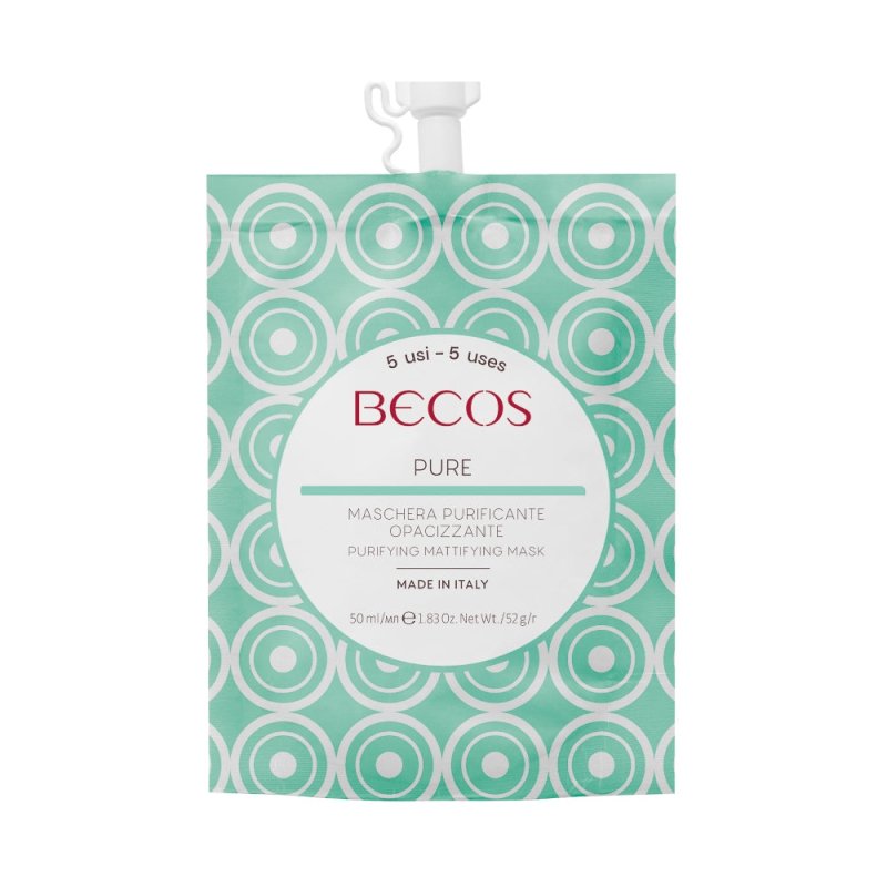 Becos Pure Maschera Purificante Opacizzante 50ml - Planethair 