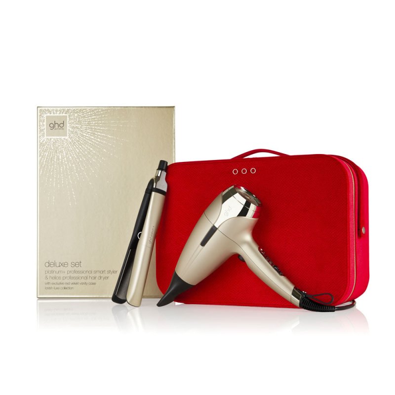 Ghd Platinum+ e Helios Deluxe Gift Set Oro Champagne - Piastra per capelli - Omnibus: Compliant