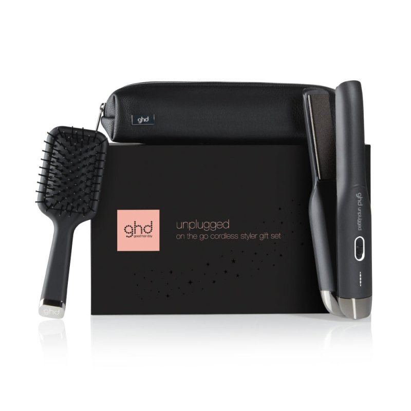 Ghd Unplugged Gift Set piastra senza fili e mini spazzola - Planethair 