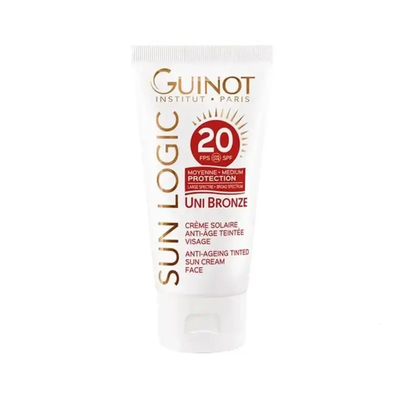Guinot Uni Bronze Creme Solaire Anti Age Teintee Visage SPF 20 50ml - Planethair 