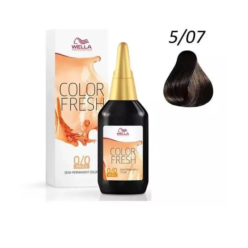 Color Fresh 5-07 Castano Chiaro Naturale Sabbia Wella 75ml - Planethair 