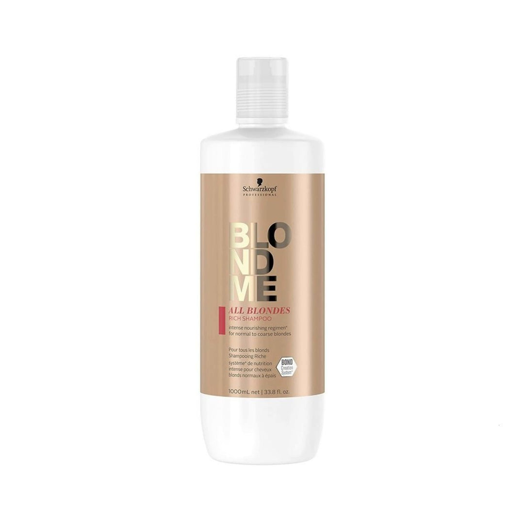 Schwarzkopf Blondme All Blondes Rich Shampoo capelli biondi 1000ml - Planethair 