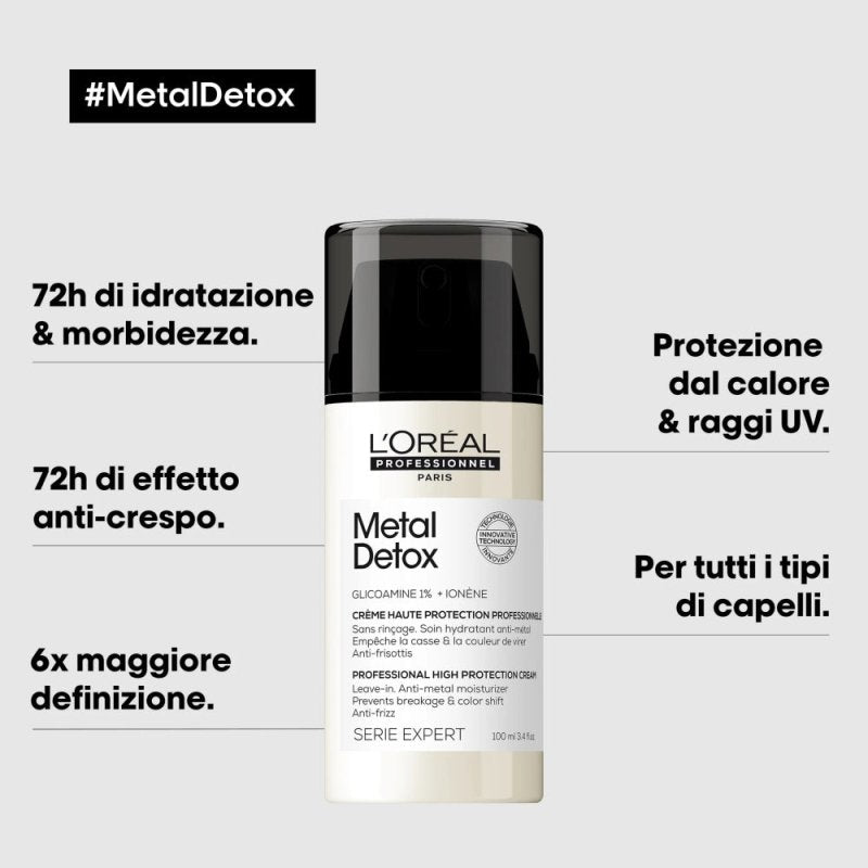 L'Oreal Professionnel Metal Detox Crema Protettiva 100ml - Planethair 