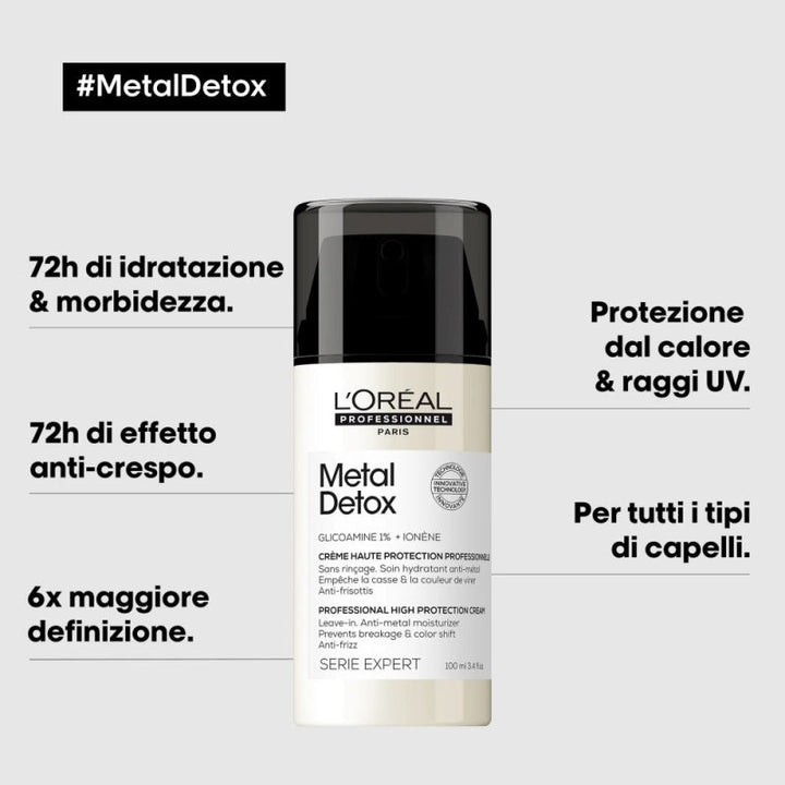 L'Oreal Professionnel Metal Detox Crema Protettiva 100ml - Planethair 