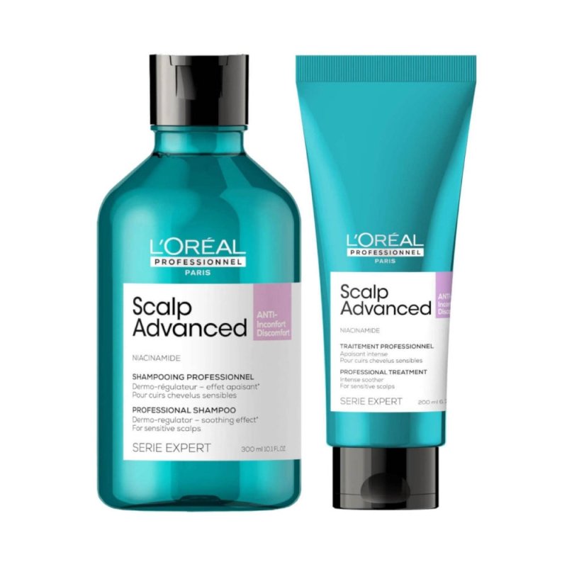 L'Oreal Professionnel Scalp Advanced Shampoo e Treatment Cute sensibile - Planethair 