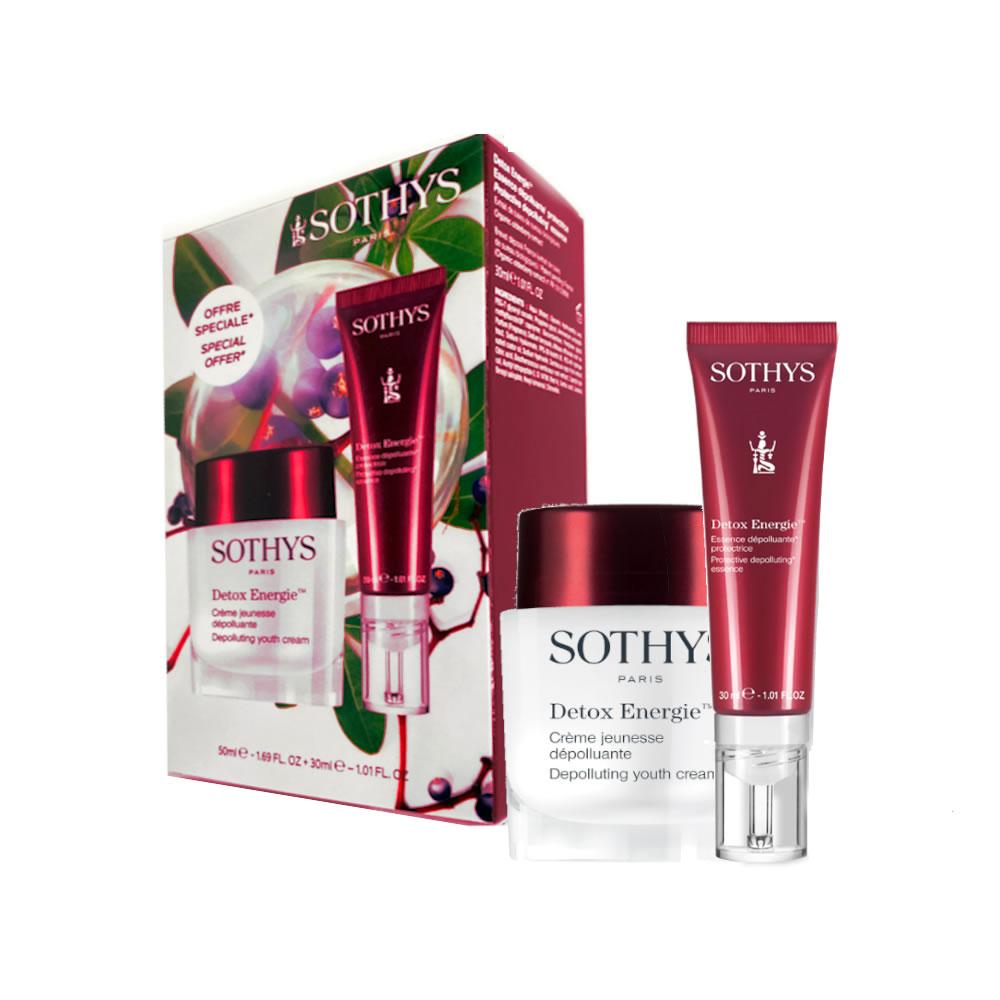Sothys Kit Detox Energie Crema Viso Anti Inquinamento - SCHIARIRE & ILLUMINARE - Beauty